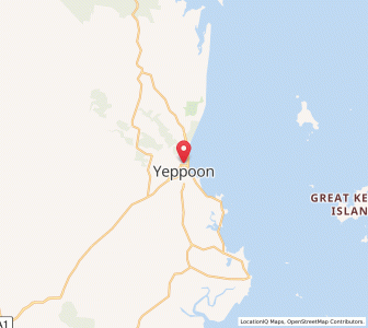 Map of Yeppoon, Queensland