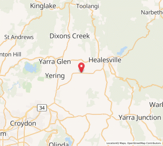 Map of Yeringberg, VictoriaVictoria