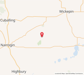 Map of Yilliminning, Western Australia