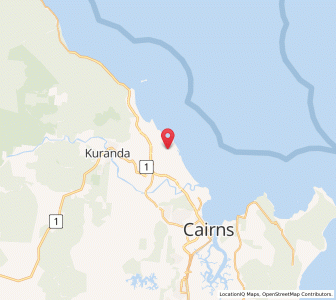 Map of Yorkeys Knob, Queensland