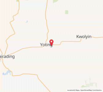 Map of Yoting, Western Australia