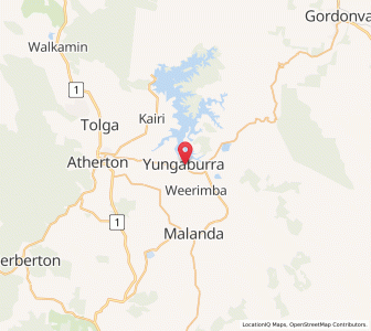Map of Yungaburra, Queensland