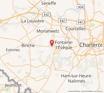 Map of Anderlues, Wallonia