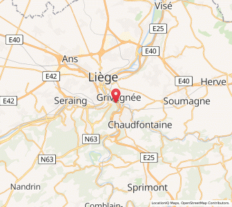 Map of Angleur, Wallonia