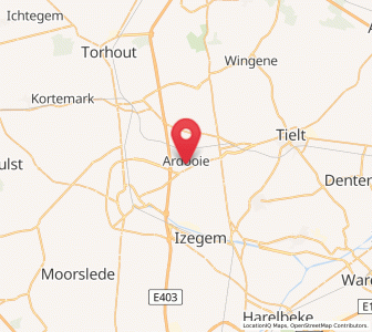 Map of Ardooie, Flanders