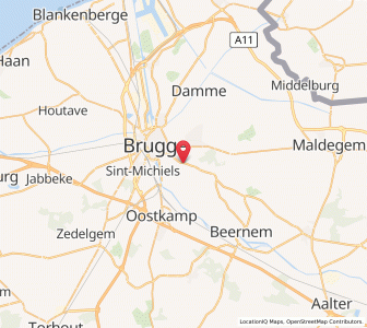 Map of Assebroek, Flanders