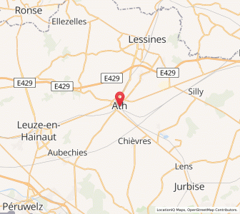 Map of Ath, Wallonia