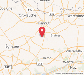 Map of Avin, Wallonia