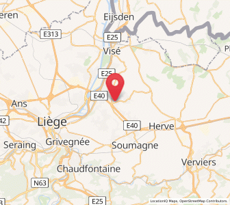 Map of Barchon, Wallonia