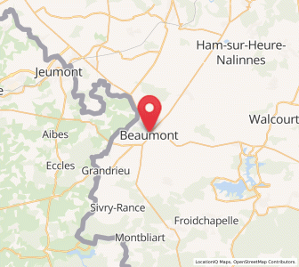 Map of Beaumont, Wallonia