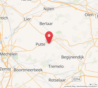 Map of Beerzel, Flanders