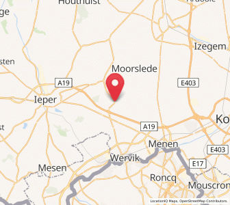 Map of Beselare, Flanders