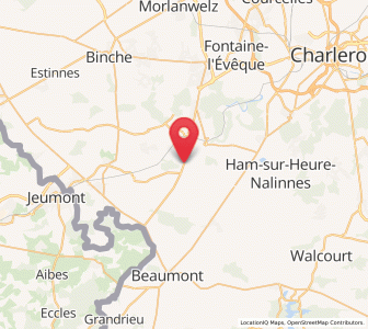 Map of Biercée, Wallonia