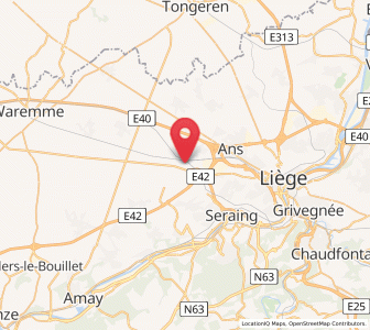 Map of Bierset, Wallonia