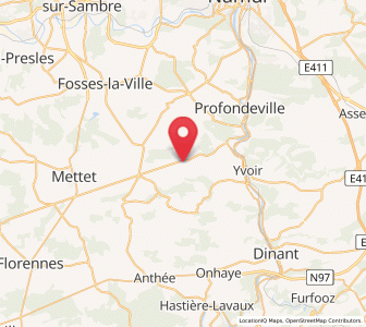 Map of Bioul, Wallonia