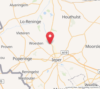 Map of Boezinge, Flanders