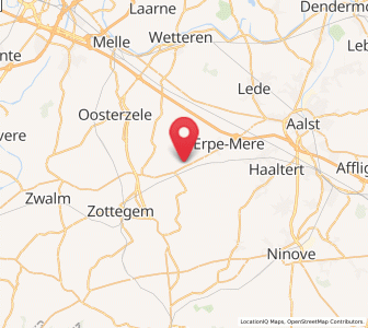 Map of Borsbeke, Flanders