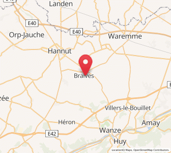 Map of Braives, Wallonia