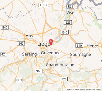 Map of Bressoux, Wallonia