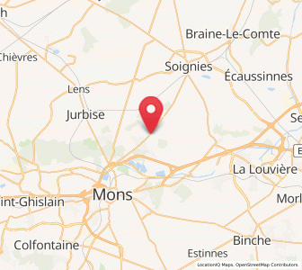 Map of Casteau, Wallonia