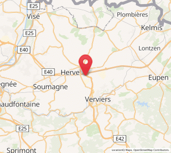 Map of Chaineux, Wallonia