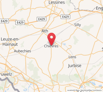Map of Chièvres, Wallonia