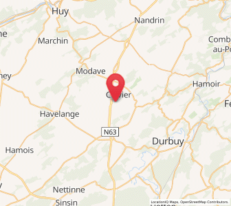 Map of Clavier, Wallonia