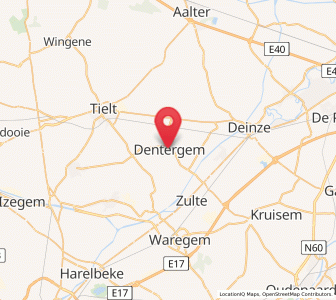 Map of Dentergem, Flanders
