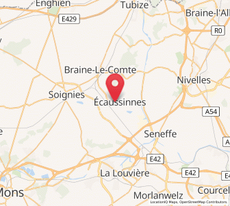 Map of Écaussinnes-d'Enghien, Wallonia