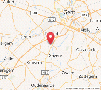 Map of Eke, Flanders