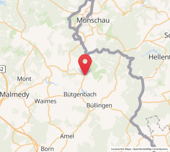 Map of Elsenborn, Wallonia