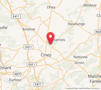 Map of Emptinne, Wallonia