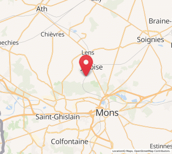 Map of Erbisoeul, Wallonia