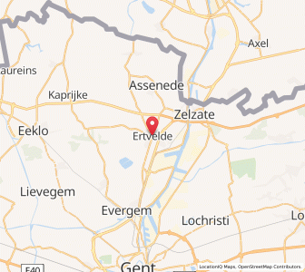 Map of Ertvelde, Flanders