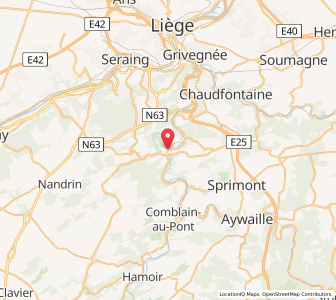 Map of Esneux, Wallonia