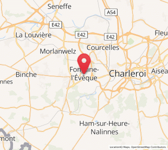 Map of Fontaine-l'Évêque, Wallonia