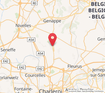 Map of Frasnes-lez-Gosselies, Wallonia