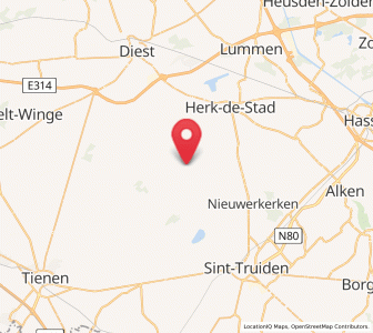 Map of Geetbets, Flanders