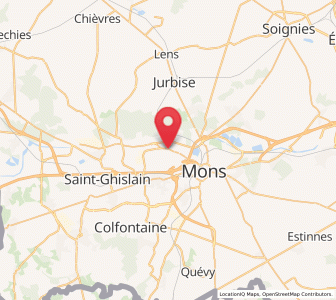 Map of Ghlin, Wallonia