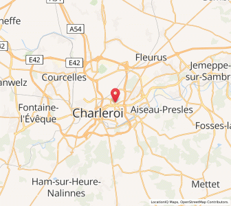 Map of Gilly, Wallonia