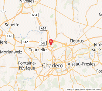 Map of Gosselies, Wallonia