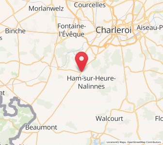Map of Gozée, Wallonia