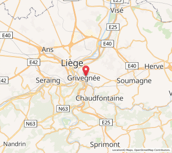 Map of Grivegnée, Wallonia