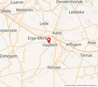 Map of Haaltert, Flanders