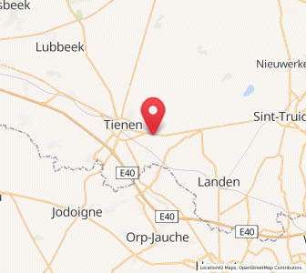 Map of Hakendover, Flanders