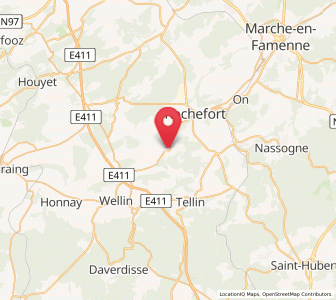 Map of Han-sur-Lesse, Wallonia