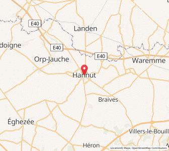 Map of Hannut, Wallonia