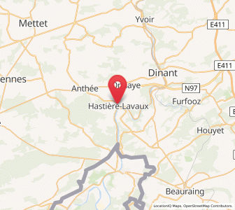 Map of Hastière-Lavaux, Wallonia