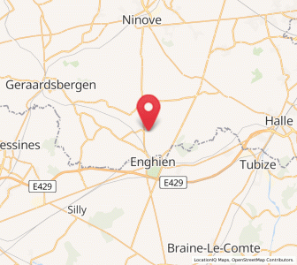 Map of Herne, Flanders