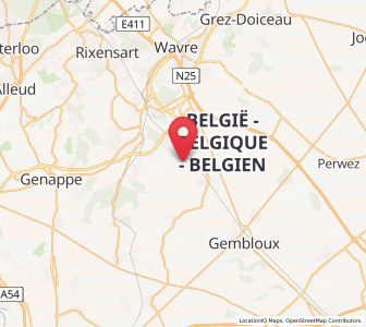 Map of Hévillers, Wallonia